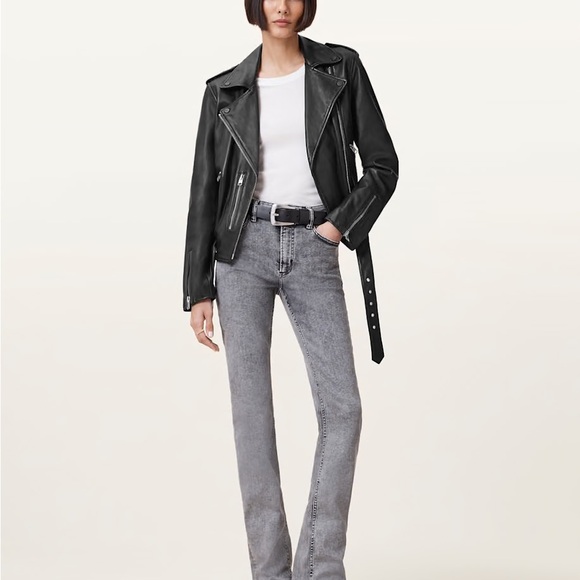 ALL SAINTS Balfern Leather Biker Jacket - Picture 11 of 13